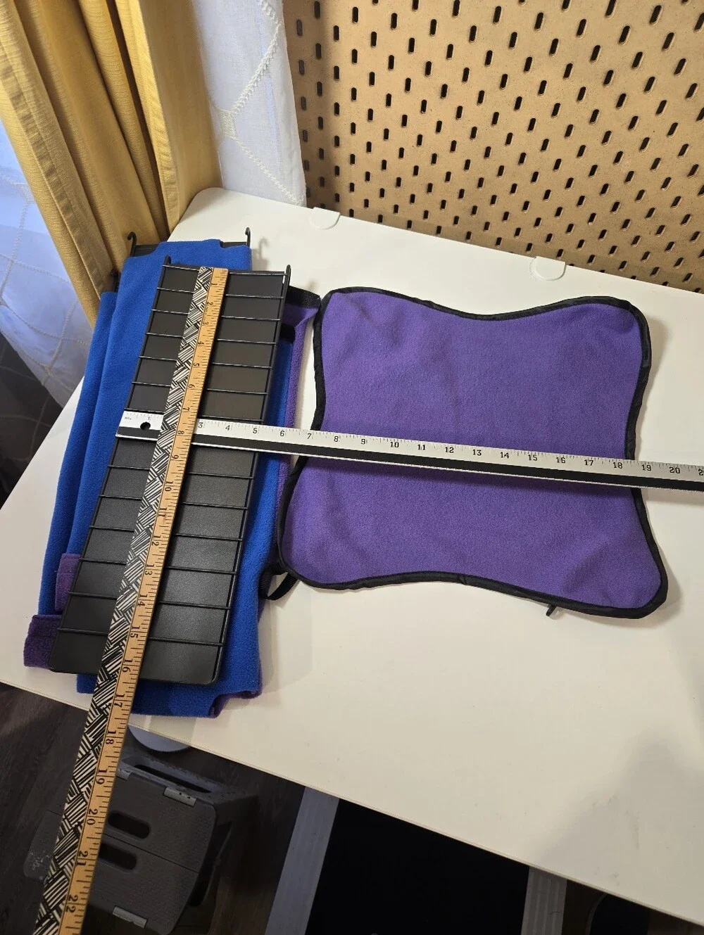 Ferret Rat Rabbit Ramps & Covers (3-Pack) Plus Fleece Hammock Blue / Purple
